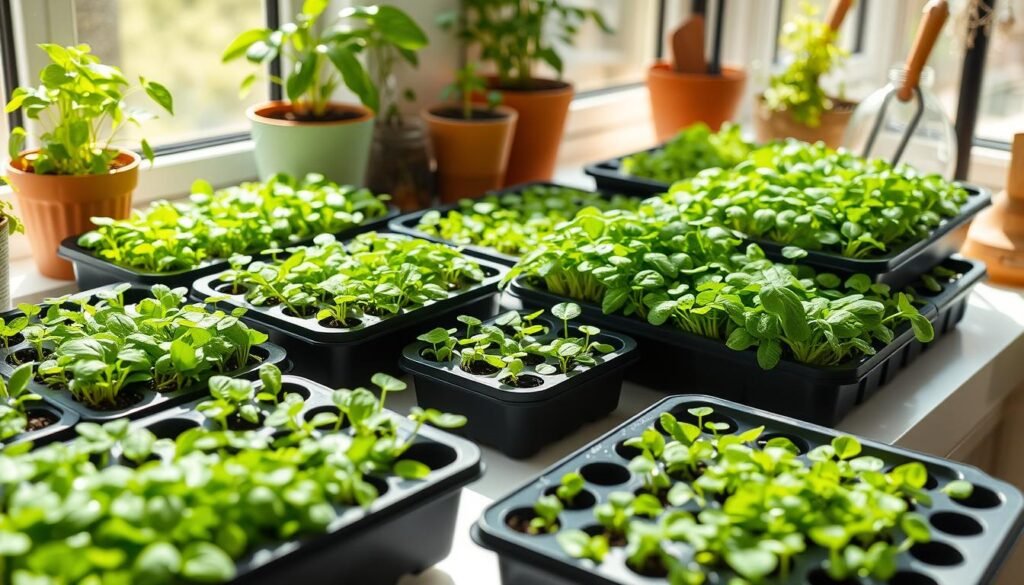 microgreen growing trays