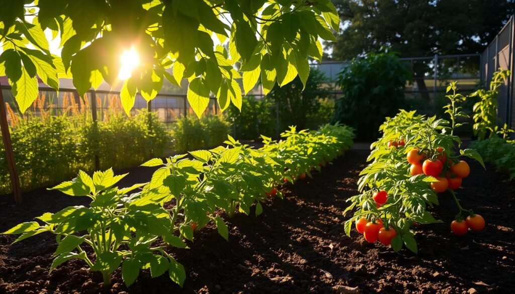 sunlight for gardening