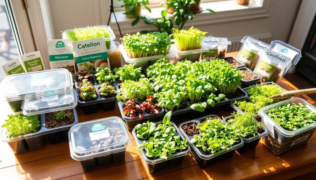 types of microgreens kits