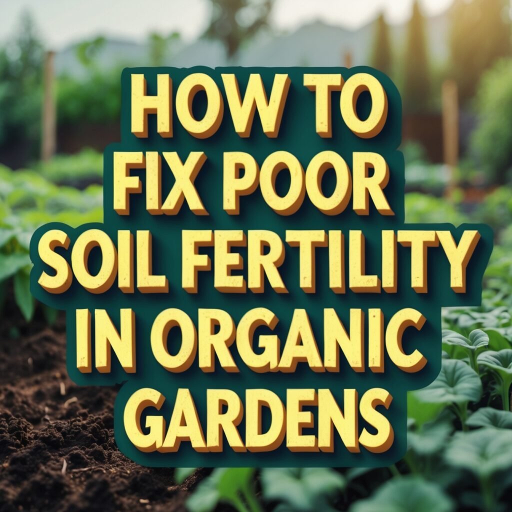 how to fix poor soil fertility in organic gardens
