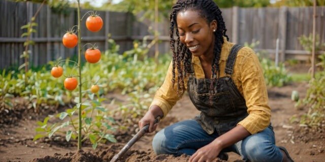 using broadfork in clay soil, in garden