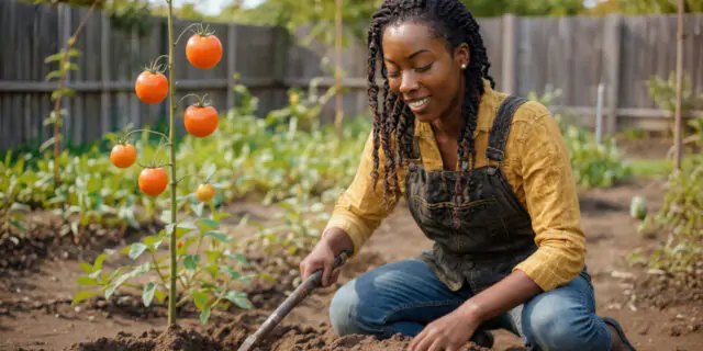 using broadfork in clay soil, in garden