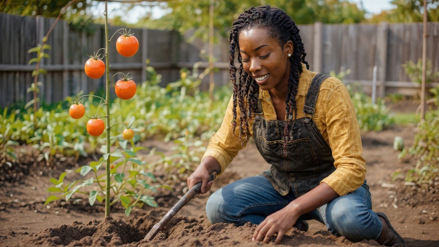 using broadfork in clay soil, in garden