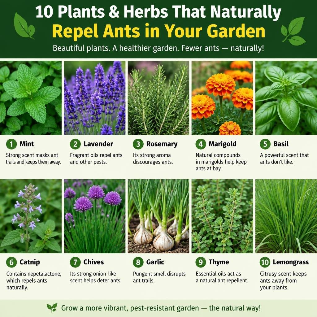 10 Plants & Herbs That Naturally Repel Ants in Your Garden