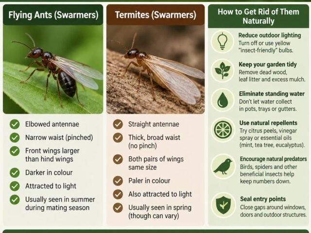 Flying Ants in the Garden: Swarmers vs Termites & How to Get Rid of Them Naturally