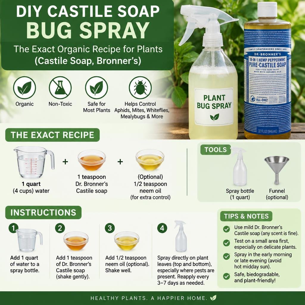 DIY Castile Soap Bug Spray: The Exact Organic Recipe for Plants